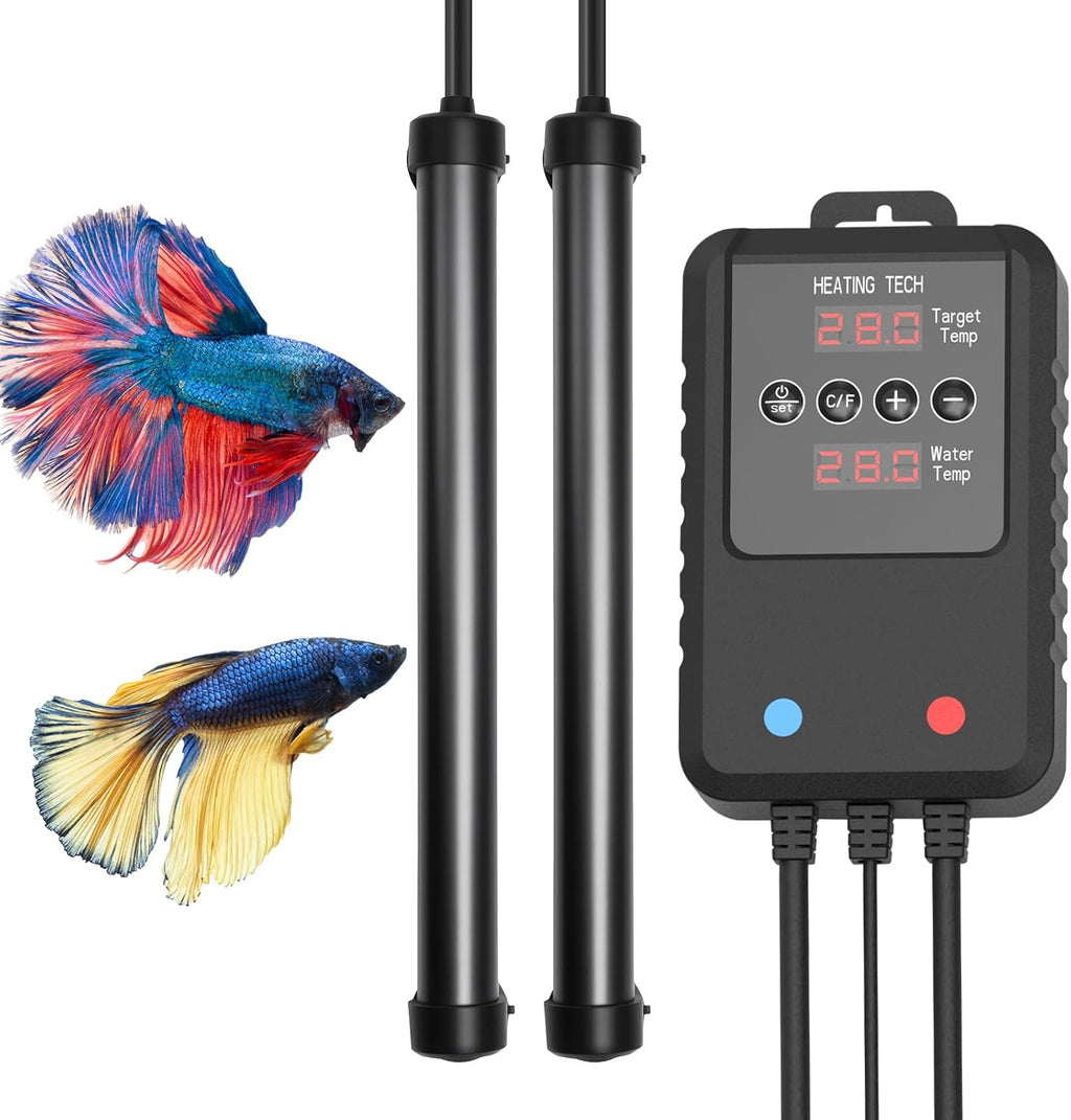 Aquarium Heater 300W, Submersible Fish Tank Heater for 40–75 Gallon Tanks, Digital Display Temperature Controller, Adjustable Thermostat, Overheat & Dry-Run Protection for Betta, Turtle