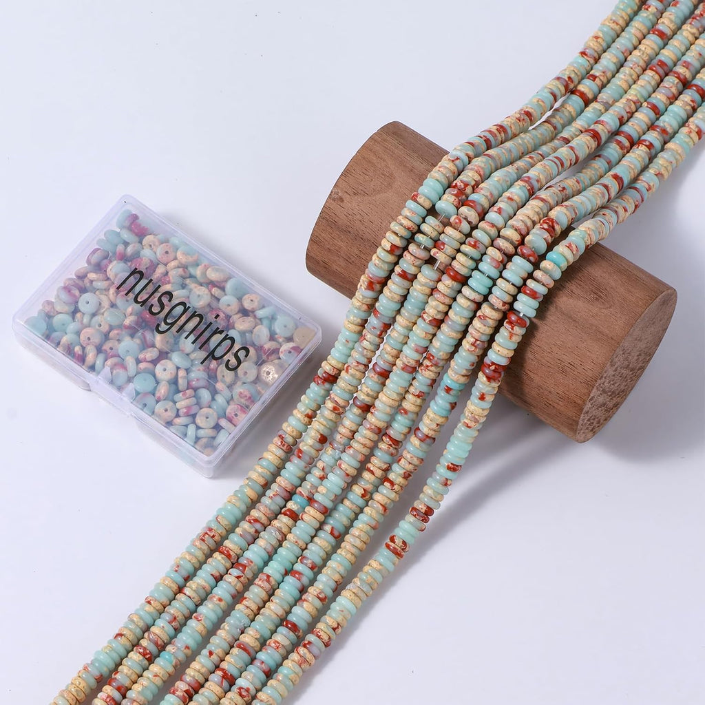 Natural Shoushan Stone Disk Spacer Beads 6x2mm 38cm/str Flat Rondelle Loose Semi Gemstone Caps for Making Bracelets Necklace