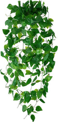 Fake Hanging Plants for Room Decor, Artificial Ivy vines Greenery Leaves Garlands for Home Aesthetic living Bedroom kitchen Office Wall patio Bookshelf, Indoor,Outdoor decorations(No Basket)