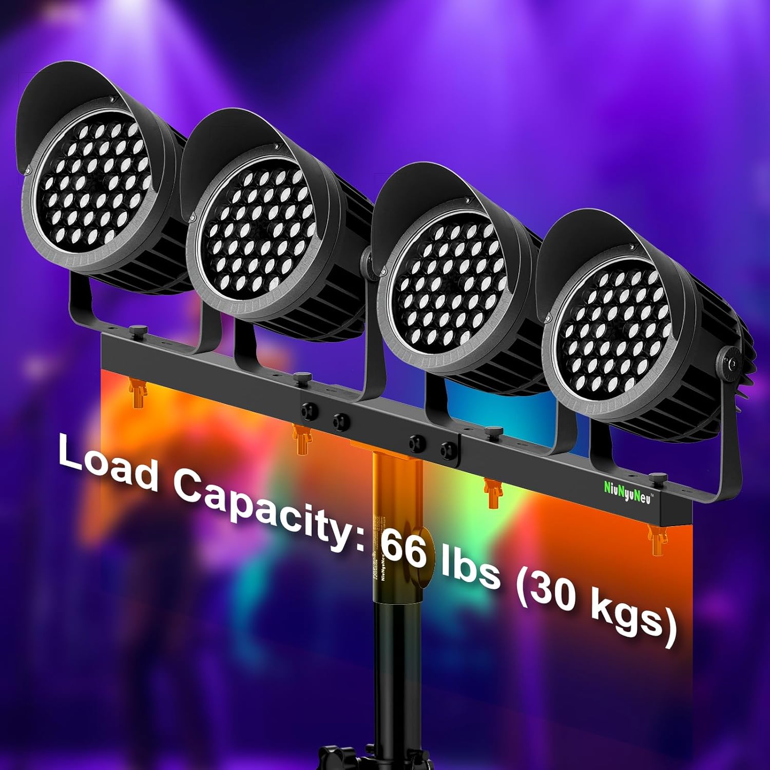 DJ Lighting Bar Extension Cross Bar Mount for Tripod Speaker Stand, Set of 2