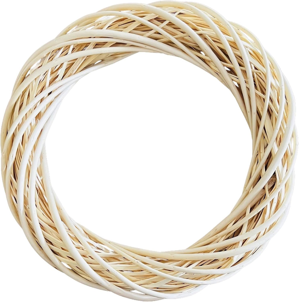 Grapevine Wreath – 18 Inch Round Handcrafted Twig Wreath – Natural Wooden Garland for Door, Wall, or Wedding Decoration Natural Color