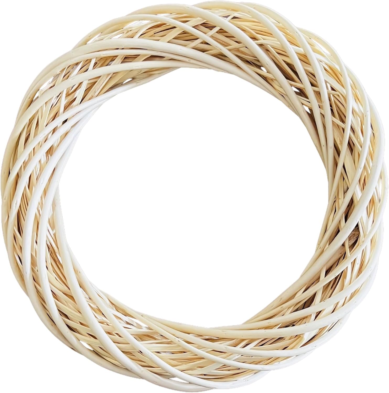 Grapevine Wreath – 18 Inch Round Handcrafted Twig Wreath – Natural Wooden Garland for Door, Wall, or Wedding Decoration Natural Color