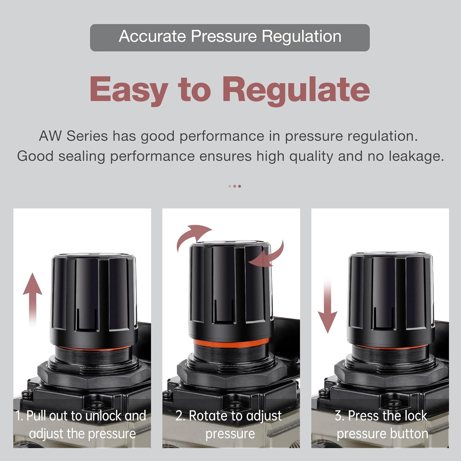 SNS 1”NPT Compressed Air Filter Regulator Piggyback Combo, Semi-auto Drain, 5 Micron Brass Filter, Gauge and Bracket, Poly Bowl with Metal Guard AW5000-N10A