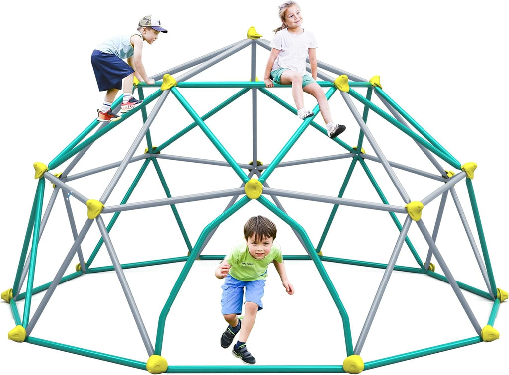 Merax 13FT Climbing Dome, Outdoor Dome Climber for Kids 3-10 Supporting 1000 lbs, Easy Assembly Playground Jungle Gym Backyard Play Equipment