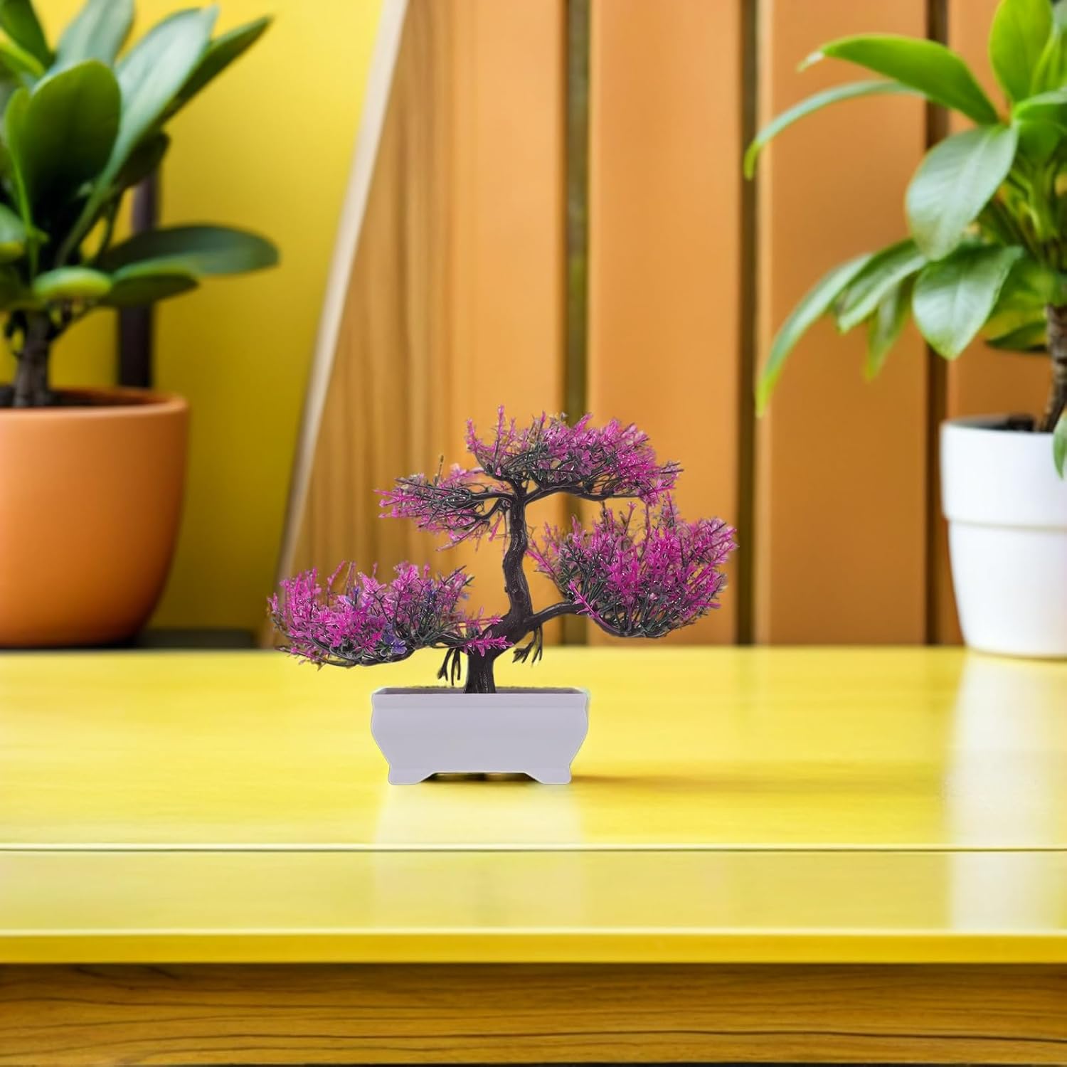 LUOZZY 2 Pcs Artificial Bonsai Pine Tree Mini Zen Garden Decor for Home Office Desk