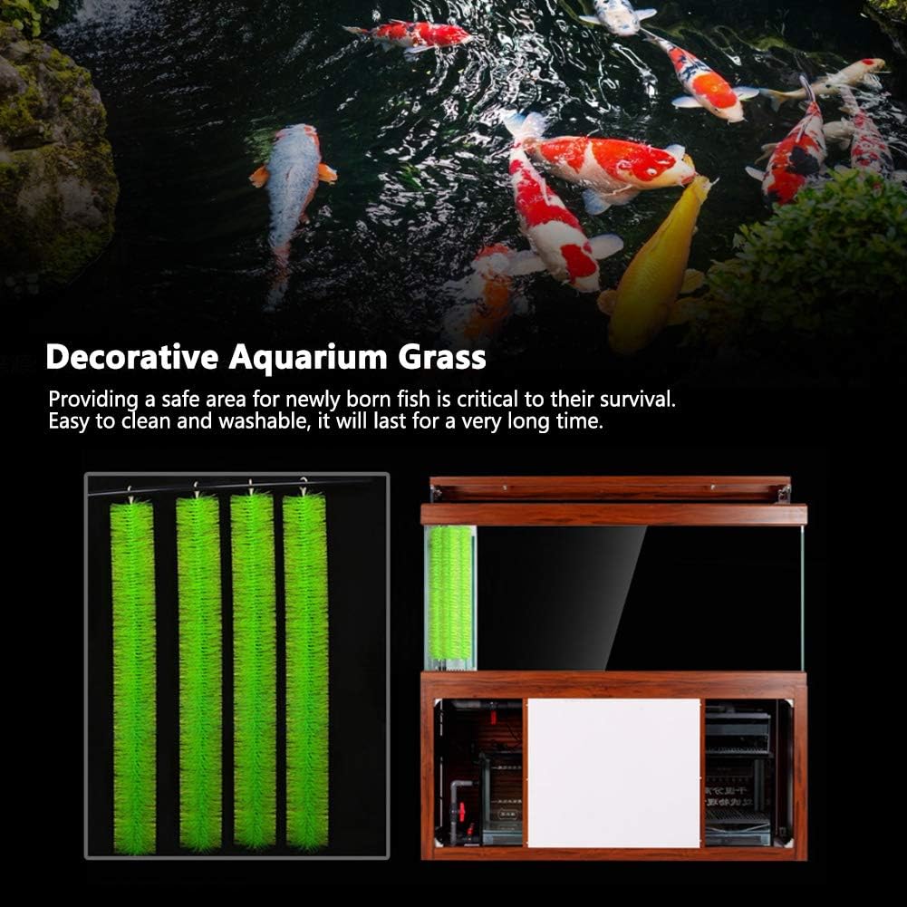 Fish Breeding Grass, Spawning Mops and Safe Baby Fish Hideout - Decorative Aquarium Grass (100 x 15 cm)