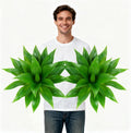 Artificial Agave Faux Agave Fake Greenery 18In Outdoor Artificial Plant Fake Plant for Indoor Home Decoration Plastic Plant Outdoor Decoration Front Porch Decor Simulation Tree 2Pack(Green)