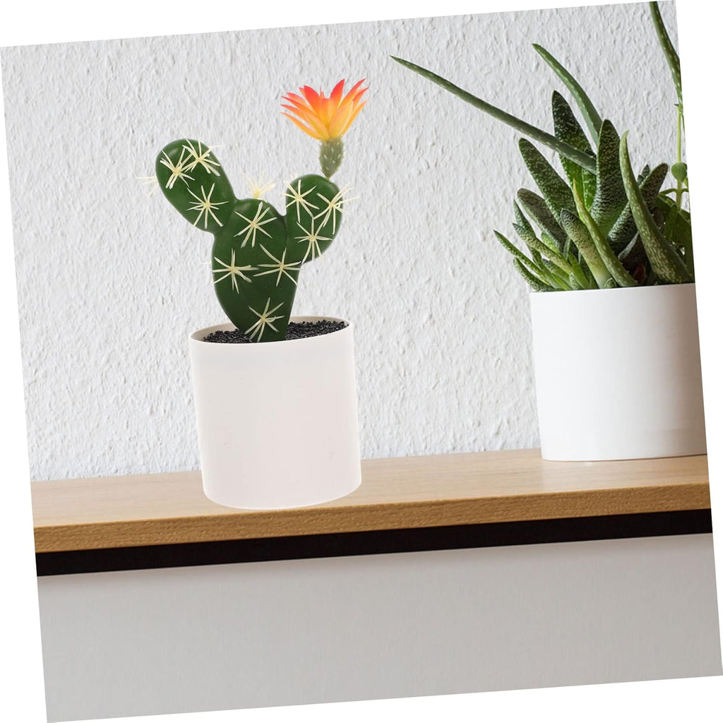 HOMSFOU Simulation Cactus Small Fake Cactus Lifelike Decor Suculentas Pot Faux Succulents Potted Fake Artificial in Pot Desktop Bonsai Small Bonsai Potted Model Mini Plastic Fake Succulent