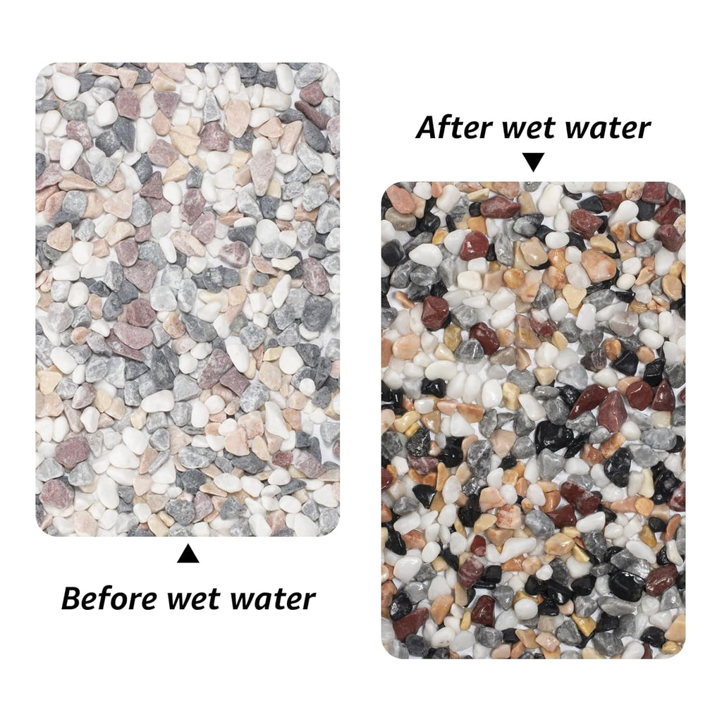 Natural Mixed Color Pea Gravel Pebbles, 2lbs (1/5 Inch) Decorative Stones for Succulents, Indoor Plants, Vases, Aquariums, Top Dressing, and Outdoor Landscaping