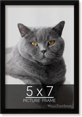 wallsthatspeak 5x7 Black Picture Frame for Puzzles Posters Photos or Artwork
