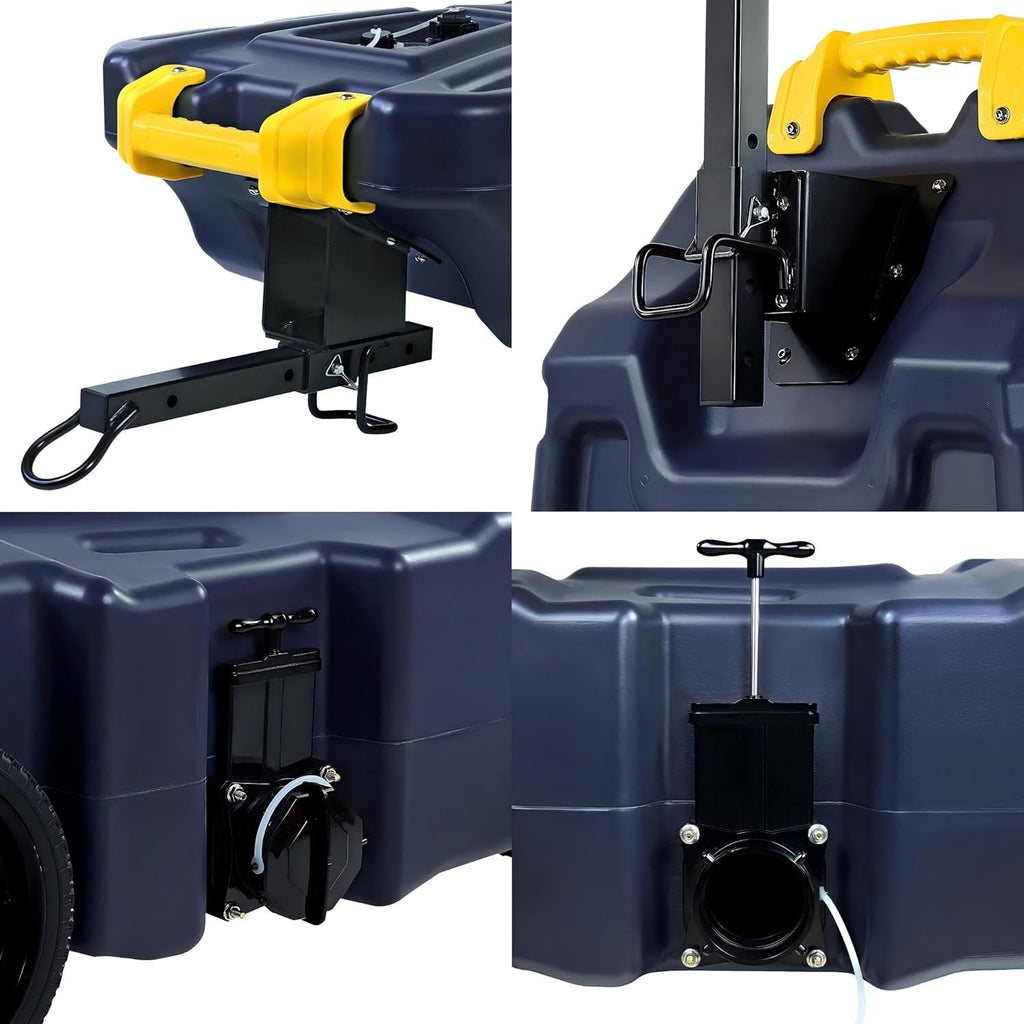 39 Gallon RV Portable Waste Tank 2 Wheel Tote Tank