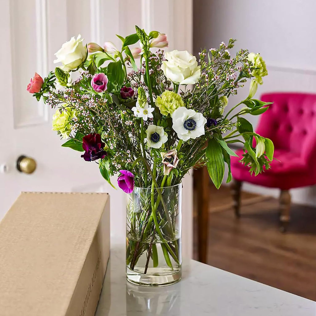 6 Pack Glass Cylinder Vase for Table Centerpieces, 6 Inch Clear Glass Flower Vases Bulk Glass Hurricane Candle Holder Small Floral Vases for Table, Floating Candle Vase for Wedding Home Décor