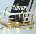 Vigdur 2 Packs Vine String Lights - Tiny Leaf Ivy String Lights with 48 Star Lights Battery Powered Waterproof Fairy Light Indoor Outdoor for Bedroom Party Garden Wall Décor St. Patrick's Day