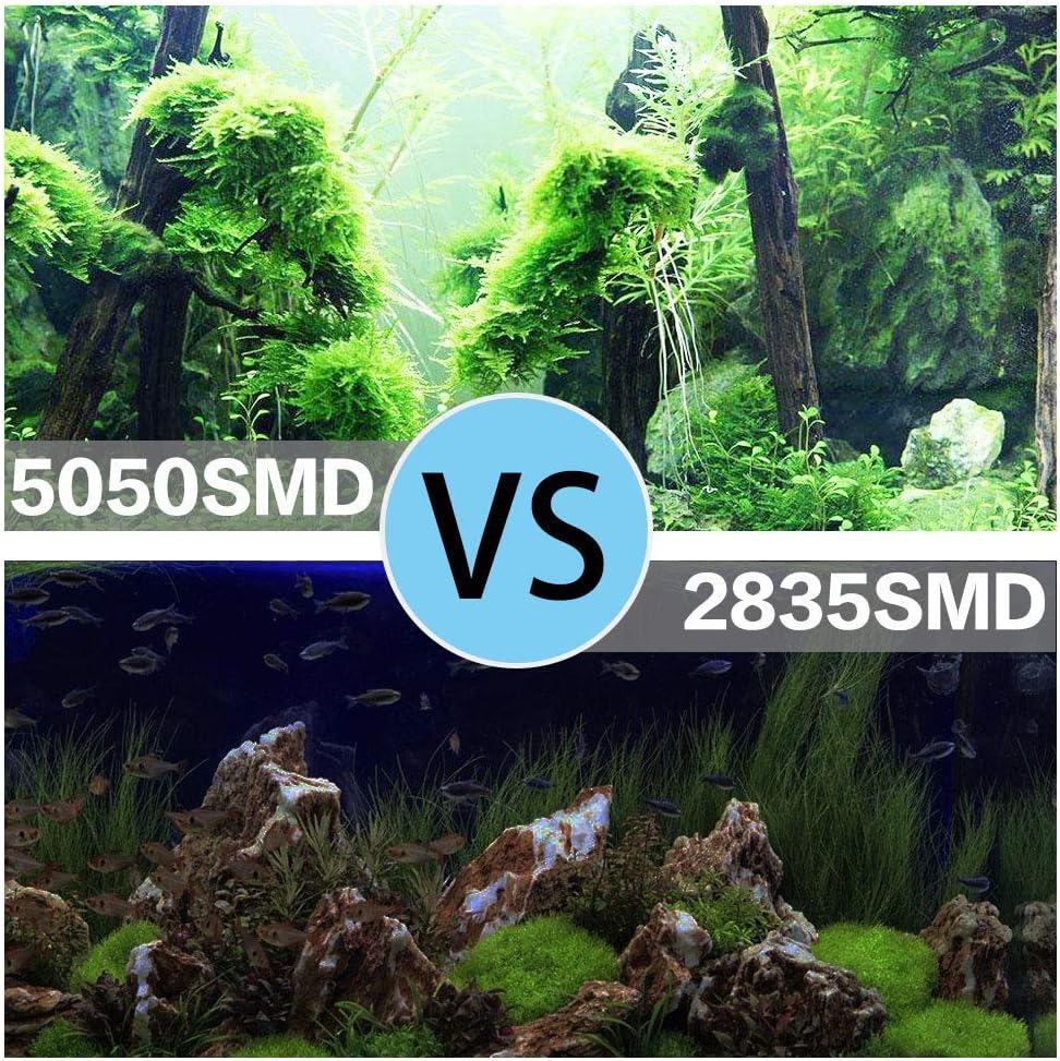 LED Aquarium Light, 7.5inch Colorful Fish Tank Light Submersible Underwater Crystal Glass LEDs Lights, 9 LEDs Beads, Brightness Adjustable Memory Function, LED Light bar Stick for Fish Tank