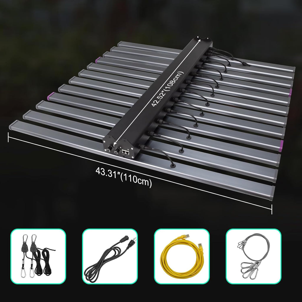 SZHLUX 2025 New 1060 Watt LED Grow Light Full Spectrum with UV IR Dimmable Daisy Chain Grow Lights for Indoor Plants
