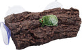Turtle Basking Platform,Fish Tank Aquarium Tortoise Climbing Platform with 3 pcs Suction Cups,Float Resting Terrace for Frogs, Terrapins(Artificial Bark,Rock) (Brown)