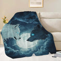 Wolf Throw Blanket Wolf Stuff Gifts for Kids Girls Boys Adults Women Man Soft Cozy Warm Plush Fluffy Fuzzy Fleece Blanket Decor 40''X50''