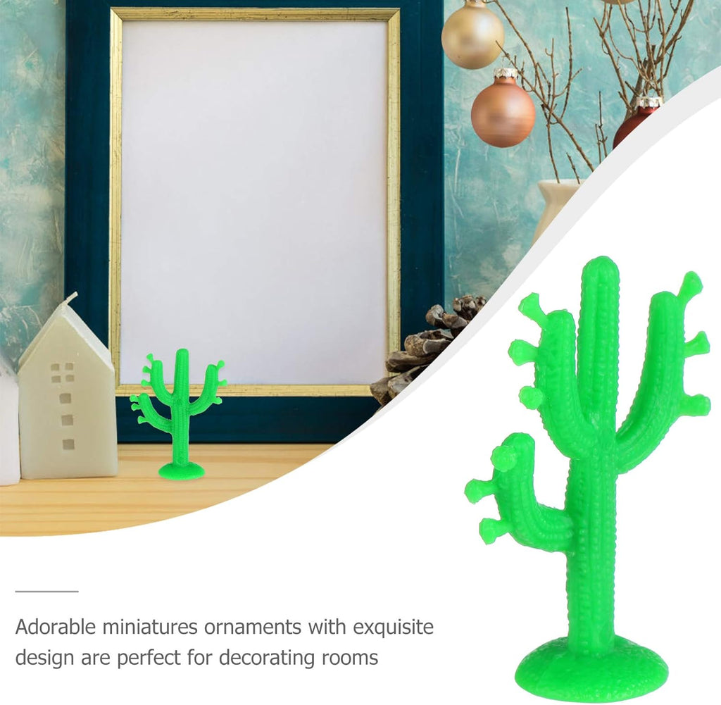 50pcs Cactus Ornament Artificial Succulent Plants Home Decoration Craft Miniatures Plastic Cactus Artificial Ornament Miniatures Plants s