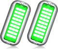 BASIKER BS1 Marine LED Boat Light (2x1200LM 27LED), 10-36V, 316 Stainless Steel, IP68, Air or Underwater, Surface Mount Designed for Cruise Ships, Yachts, Boats, Sailboat, Pontoon, Transom (Green)