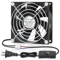 EC Cooling Fan 110V 115V 120V 220V 240V 92mm X 25mm AC High Speed Dual Ball Bearing for Receiver PS4 Cabinet Xbox Greenhouse Cooling