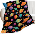 Space Planet Throw Blanket Solar System Print Throw Blankets Gifts for Couch Sofa Bed Stuff Decor Soft Cozy Fleece Plush Warm Flannel Bedding for Lover Boys Girls 50"x60"