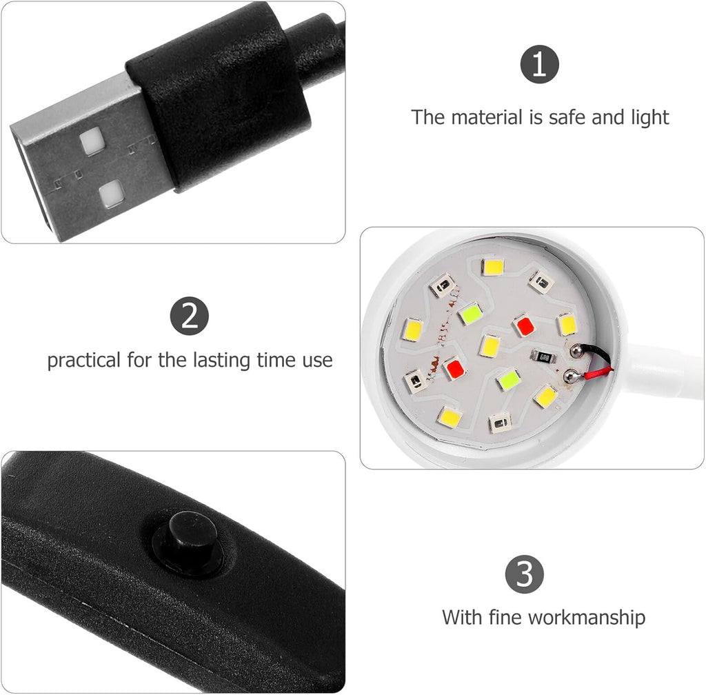 Angoily USB Aquarium LED Fish Tank Light Clamp-Type High Brightness Spot Lamp for Aquatic Plants and Ornamental Fish Design for Household Tank Accessory