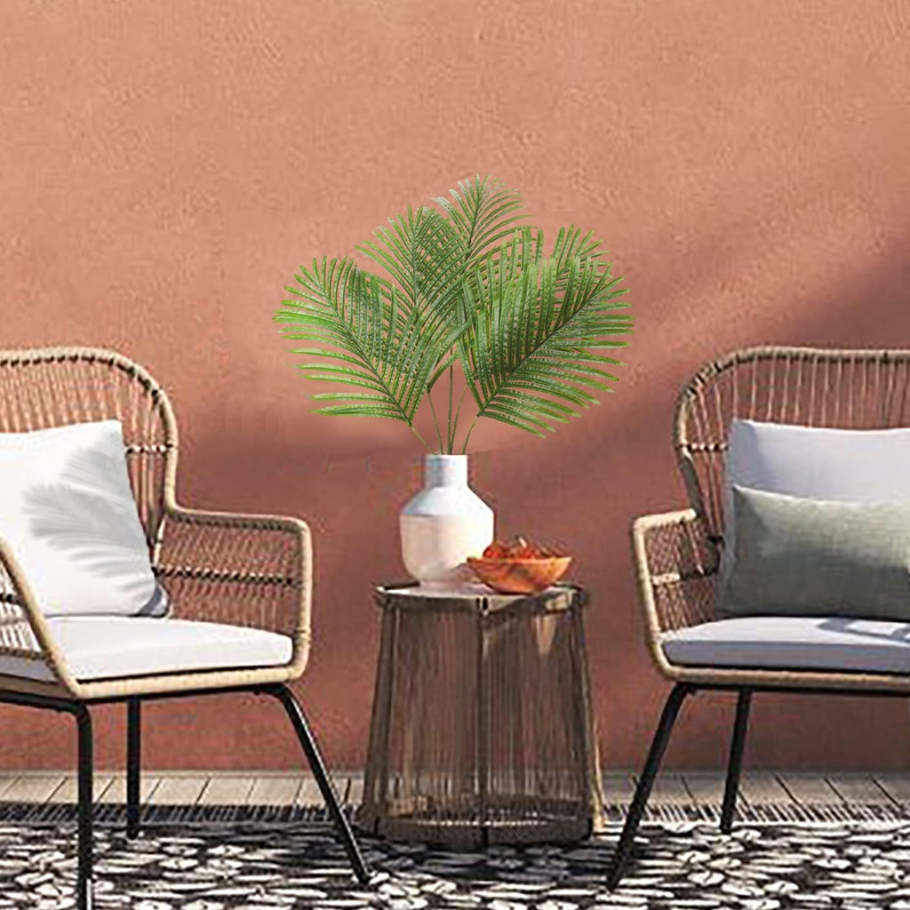 Large Artificial Palm Leaves Palm Fronds Tropical Leaves Areca Palm Branches Palm Leaves with Stem Palm Tree Leaves Faux Palm Leaves for Floral Arrangement Fake Leaves Palm Sunday Decor-Large Leaf