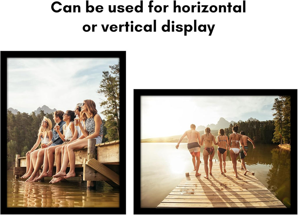 Americanflat 21x28 Poster Frame with Polished Plexiglass - Black Picture Frame - Wide Photo Frames Made of Engineered Wood for Vertical or Horizontal Wall Display - Epic Collection - Black