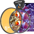Flipper DeepSee Viewer Orange Magnifying Glass Lens Attachment for Flipper Deepsee MAX 5" Magnetic Aquarium Glass Magnifier - Ideal for Full Color Coral and Reef Pictures & Film Photography - Black