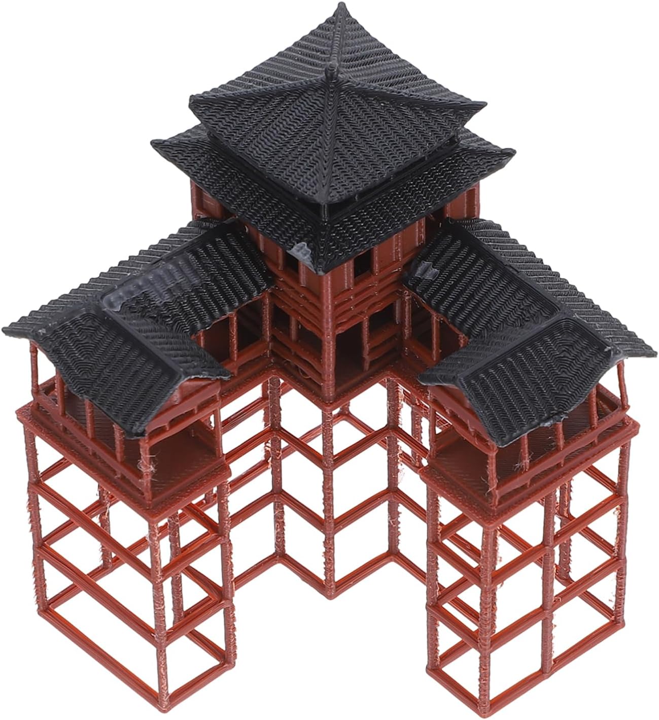 Milisten Aquarium Castle Decorations Miniature Asian Pagoda Statue for Fish Tank and Zen Garden Ornamental Rockery Bonsai 3.26X2.36X2.36 Inch Compact Outdoor Patio Decor