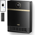 Dreo Smart Wall Heater, IP24 Electric PTC Space Heater for Indoor Use, 30° Oscillation, Adjustable Thermostat, Remote Control, Works with Alexa, 24H Timer, Easy-mounted for Bedroom, Office