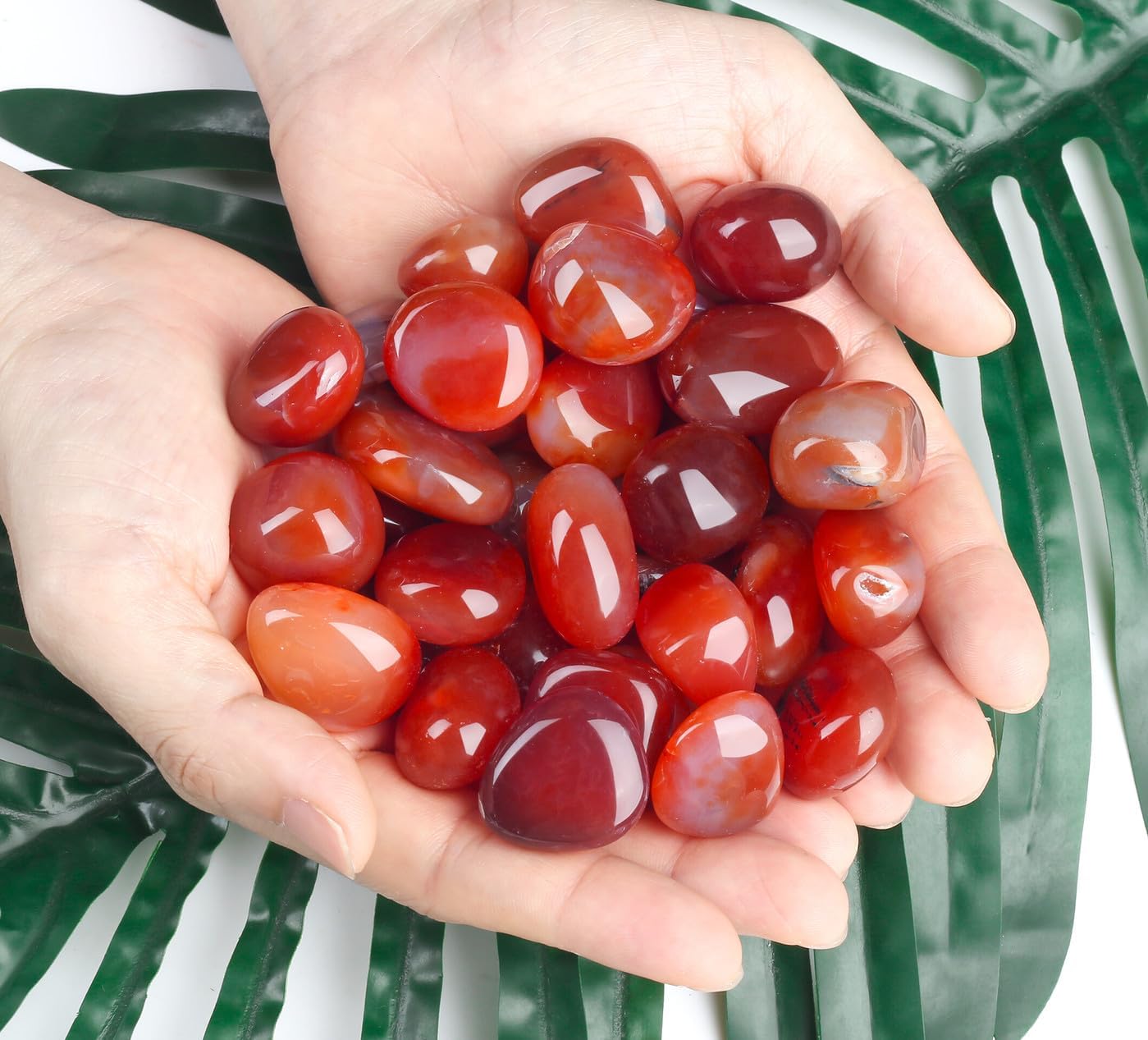 DUQGUHO Red Carnelian Crystals Healing Crystal Stones Set Natural Crystals Bulk Irregular Stones 0.45 lbs