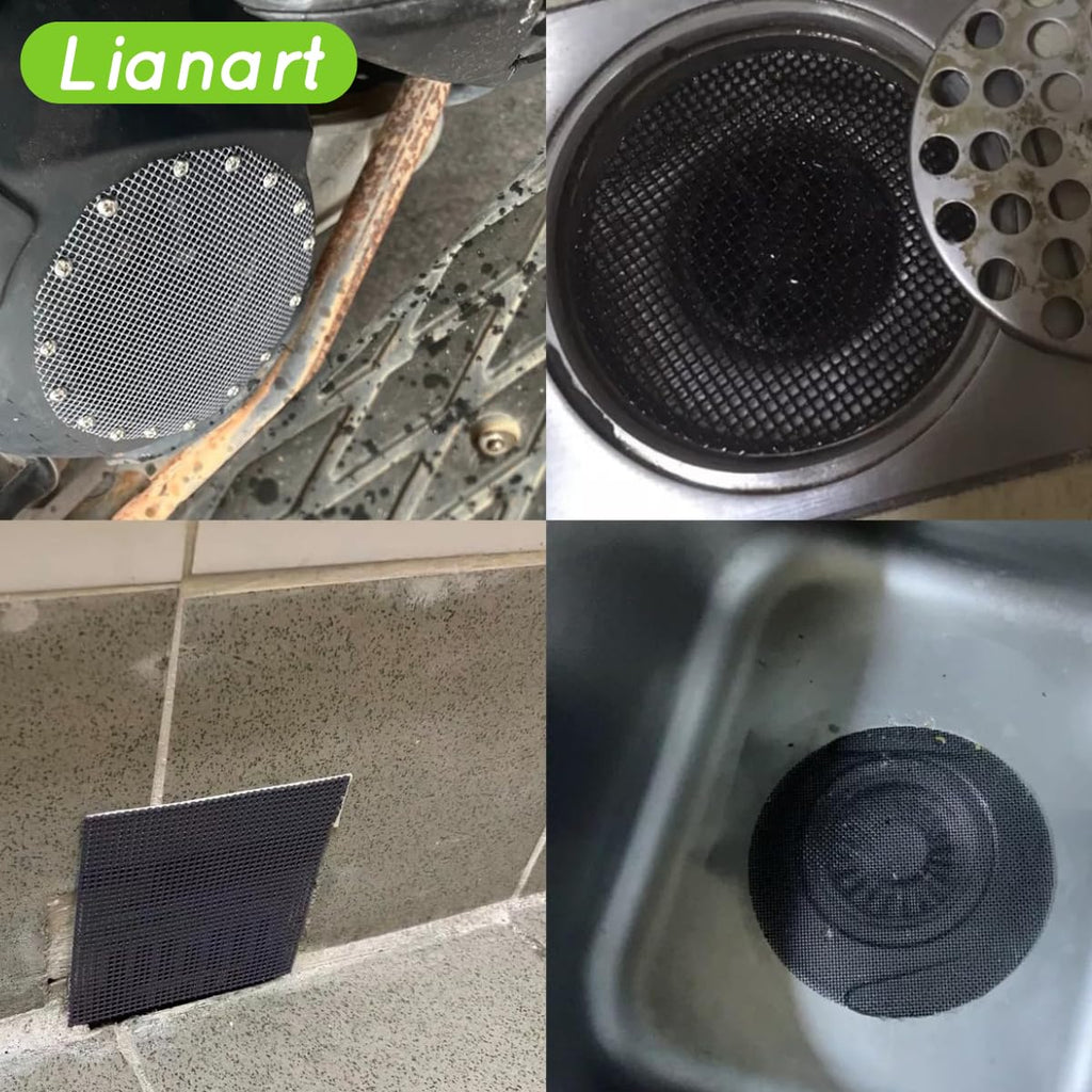 4 Pack 20 Mesh Screen 8”X11.8”(200mmX300mm) - Black Stainless Steel Metal Mesh Sheet Never Rust 1mm Hole Keep Rodent Out or Make Any Shapes, Screen for DIY Crafts, Vent Covers, Window Protection