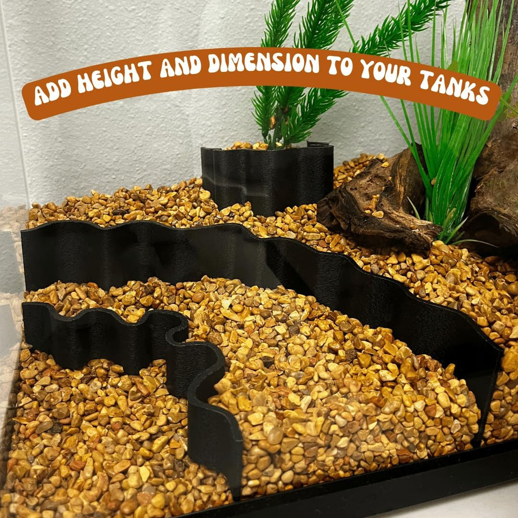 Chatelet REEFSHAPE Aquarium or Terrarium Substrate Cliffs Combo Pack | Separate Substrate Layers in Aquariums or Terrariums to Create Cliffs & Depth | Made in USA (Cliff Combo, Black)
