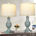 Farmhouse Table Lamps, Rustic 26" Touch Control Bedside Lamps with USB A+C Charging Ports & AC Outlet, Vintage 3-Way Dimmable Traditional Classic Nightstand Lamp for Living Room Bedroom Office Decor