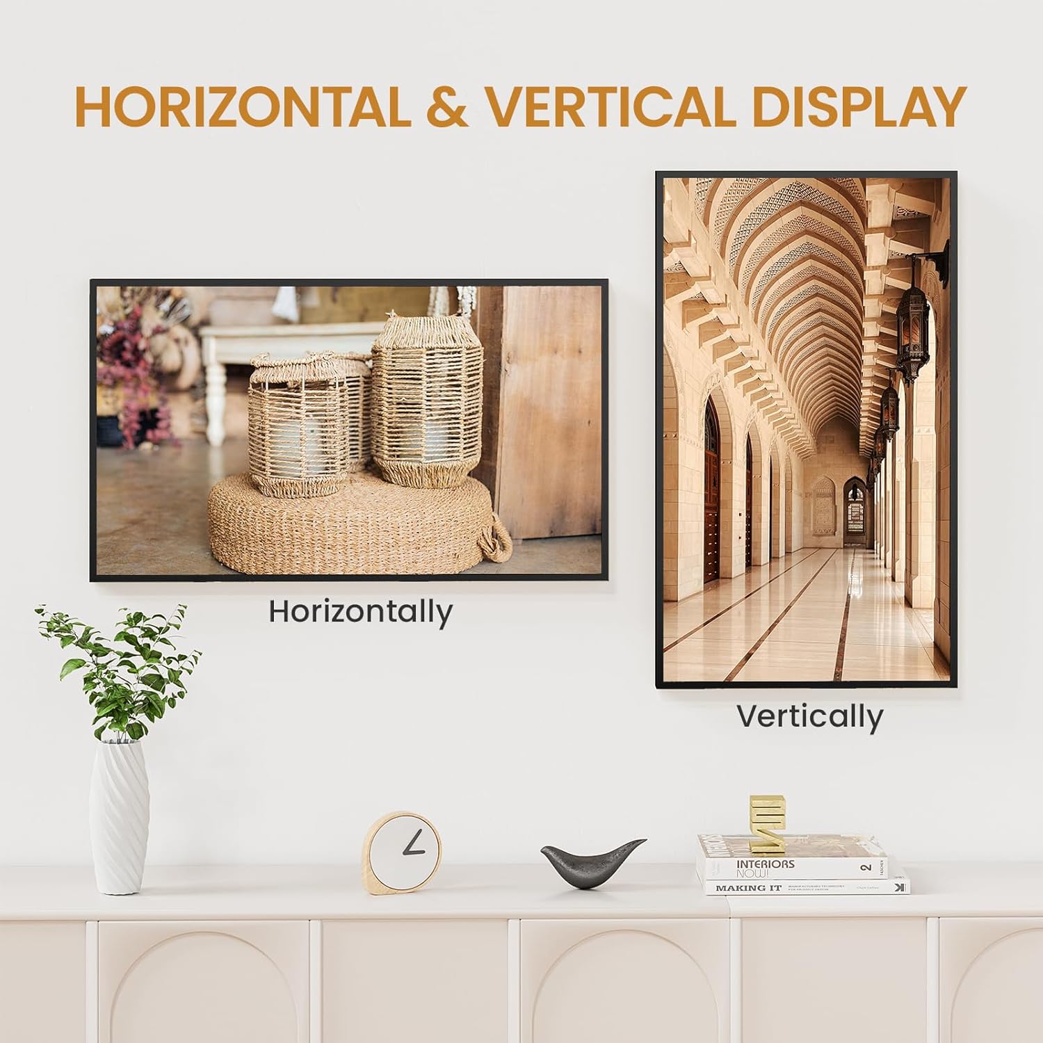 14x24 Aluminum Metal Picture Frame,Tempered Glass Black Panoramic Picture Frame 14x24,Thin Border 14 x 24 Poster Frame for Artwork to Gallery Wall Mount Horizontal or Vertical
