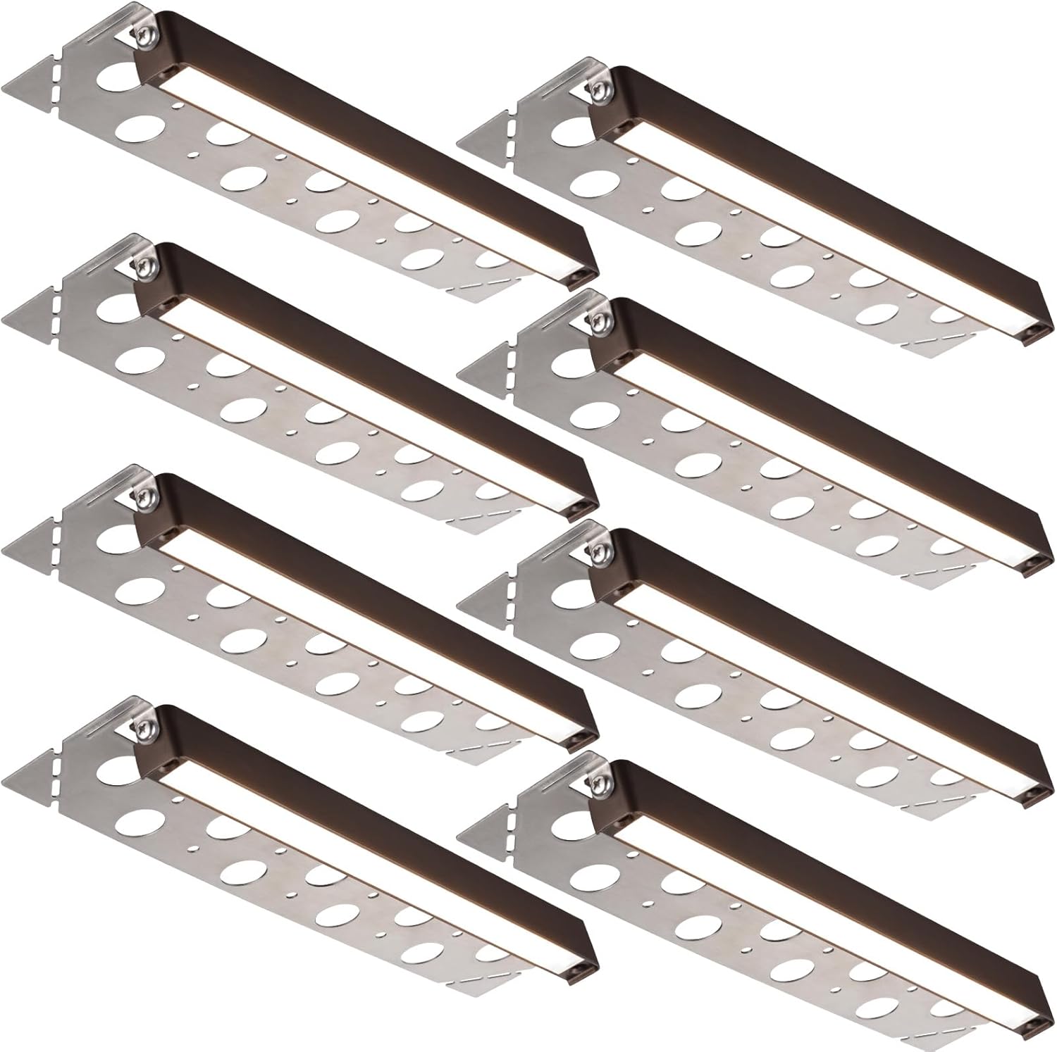 LEONLITE 8-Pack 12 Inch LED Hardscape Lighting, Update Retaining Wall Lights, LED Landscape Lighting, 12-24V AC/DC Paver Light Low Voltage, 3W/5W/7W Dimmable Outdoor Step Lights, 5000K Daylight, ETL