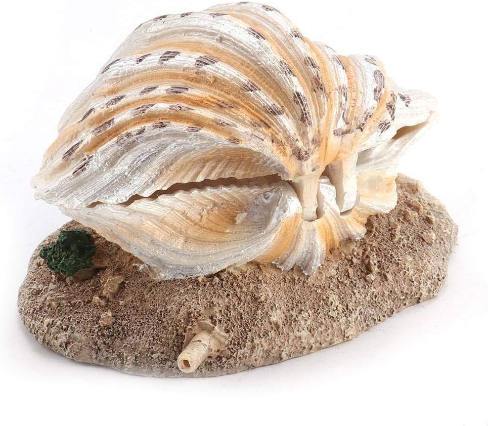Aquarium Shell Bubble, Decoration Reefs Aerating Action Ornament Fish Tank Pearl Decor