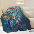 Hummingbird Throw Blanket Hummingbird Bird Stuff Gifts for Kids Girls Boys Adults Women Man Soft Cozy Warm Plush Fluffy Fuzzy Fleece Blanket Decor 50''X60''