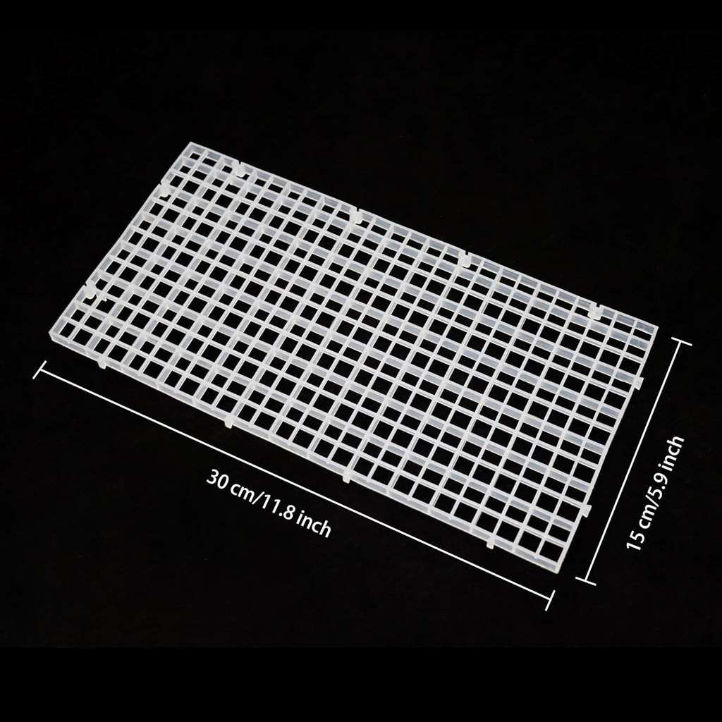 ALEGI Aquarium Fish Tank Divider Plastic Egg Crate Aquarium Filter Bottom Tray Plastic Grid (S 6pcs)