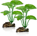 2-Pack Aquarium Decor Fish Tanks Decorations - 6inch Betta Fish Tank Plants Leaf Hammock, Artificial Silk Aquarium Plants for Betta Fish Tank Accessories, Goldfish, Reptiles Plant Decor Driftwood