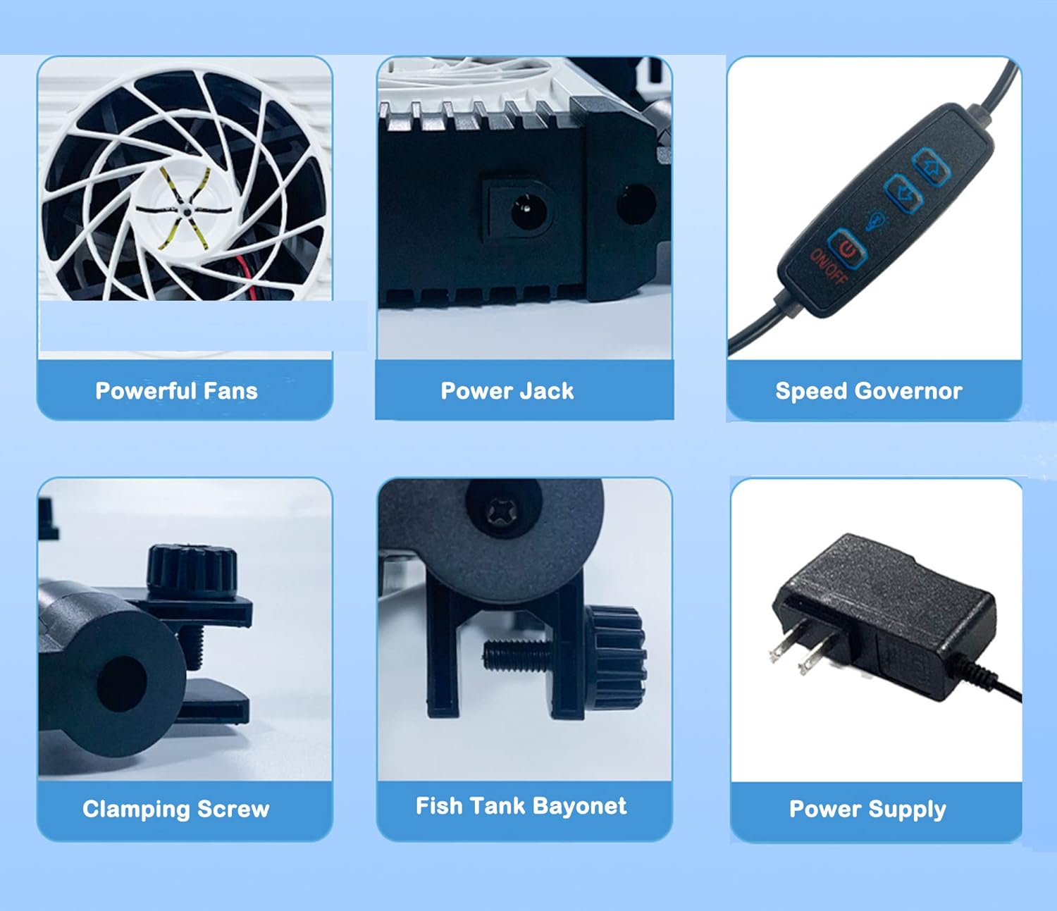 LONDAFISH Aquarium Chillers Aquarium Fan Fish Tank Cooling Fan System for Salt Fresh Water