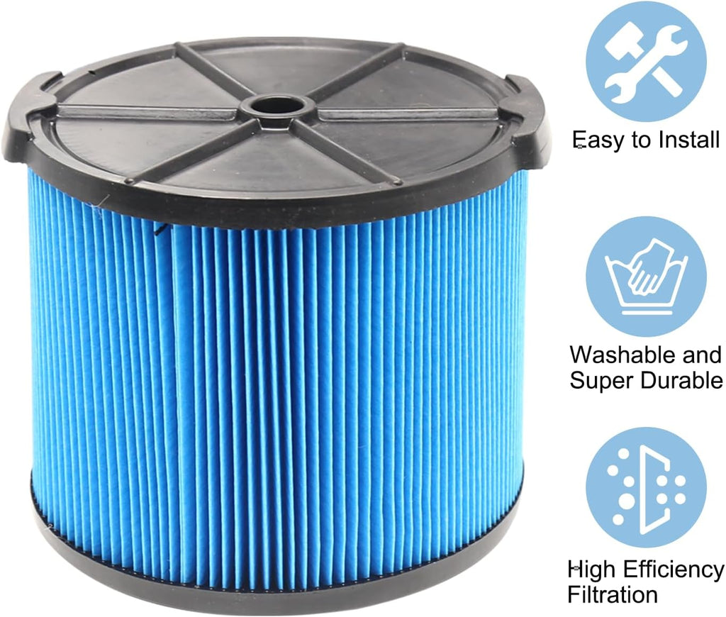 VF3500 Filter Replacement Kit for Ridgid 3–4.5 Gallon Wet/Dry Shop Vacuums – Includes VF3500 Filters, 26643 Foam Filter Sleeves, Replaces WD4050 WD3050 WD4080 WD4522 4000RV 4500RV WD4070