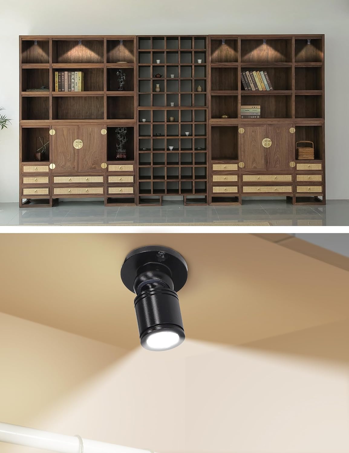 LED Mini Spot Light for Display, Small Spotlight USB, 5V Miniature Spot Lights for Closet, Artwork, Jewelry, DIY Craft and Plants, 6.6 Ft Cable 1 Watt 3 Types(4000K, Soft Light1)
