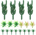 18Pcs Miniature Cactus Tree Model Set for Architectural Dioramas DIY Landscape Craft Accessories