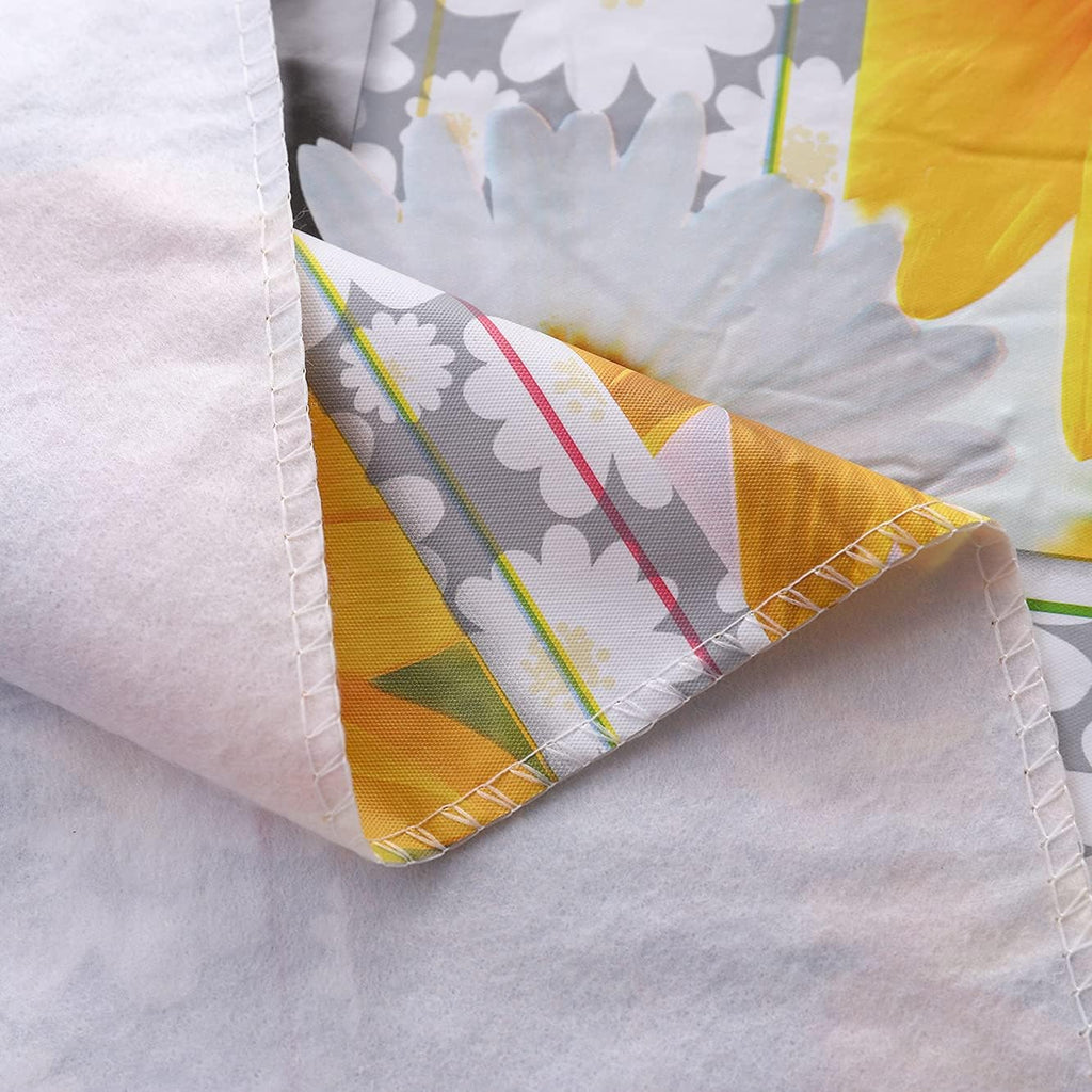 Heavy Duty Vinyl Tablecloth with Flannel Backing Waterproof Oil-Proof Plastic Table Cloth Stain-Resistant Wipeable Rectangle or Square Table Cover for Indoor and Outdoor ( Sunflower, 60X102 Inch)