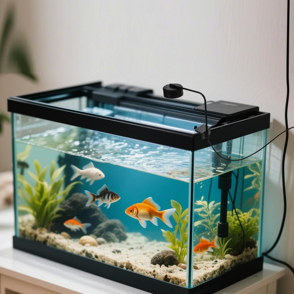 LED Aquarium Light with Blue and White Modes Mini Fish Tank Lamp for Small Betta and Shrimp Tanks Portable Compact Aquarium Illumination