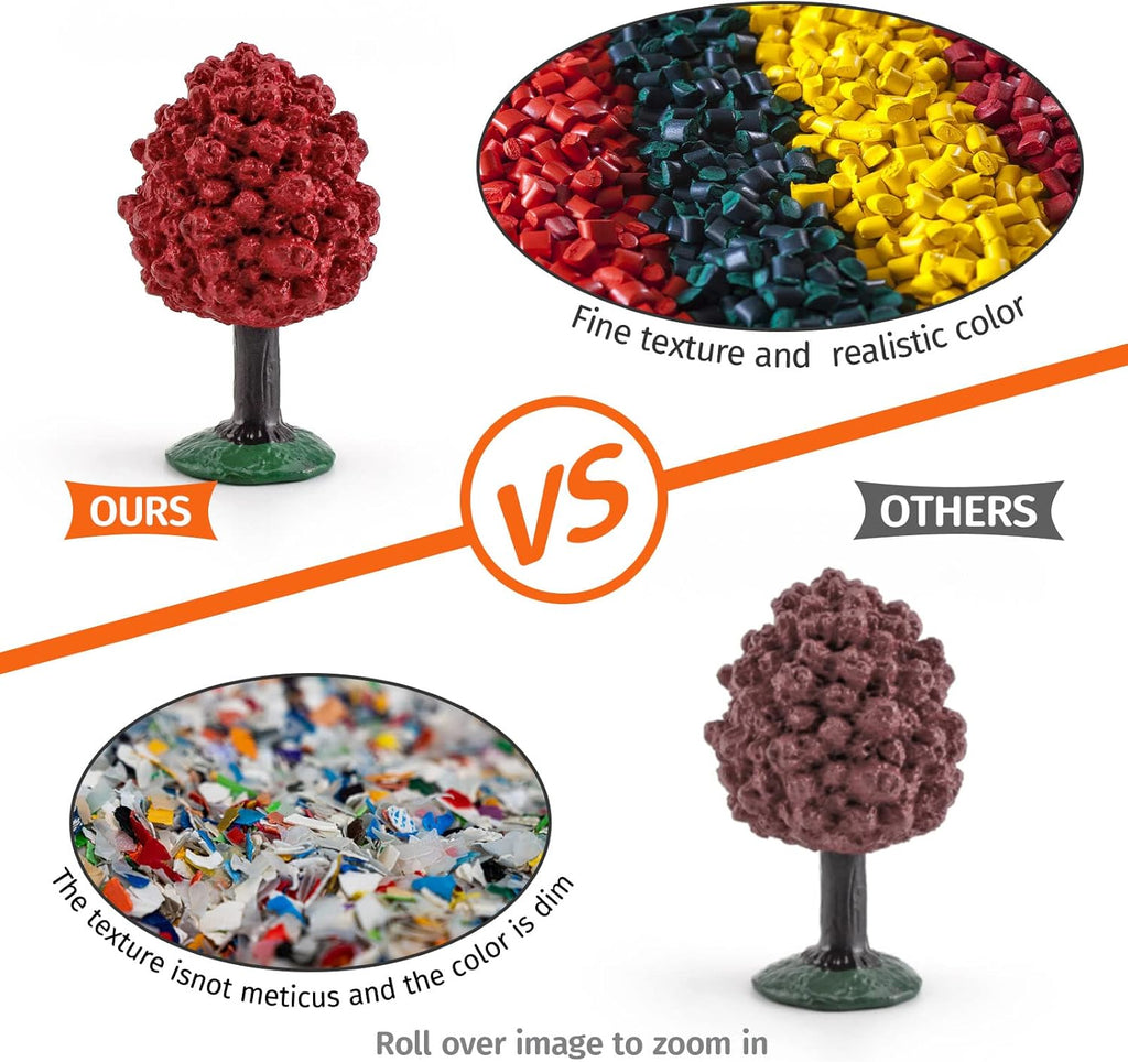 Realistic Plastic Trees Toys Plant Toy Set for Kids Sensory Bins Learning Toys Realistic Food Figurines School Projects Sand Box Decor