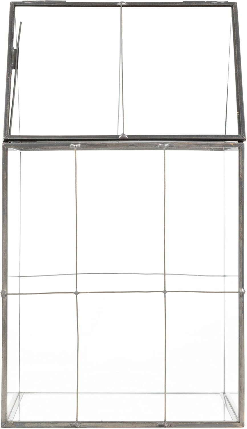 D'Eco Glass Geometric Centerpiece (6x5x11)- Tabletop Planter Terrarium for Home Decor & Wedding Letterbox- Fill w/Succulents, Holiday Decorations, Mini Trees & Ornaments- Xmas Gift for Plant Lovers