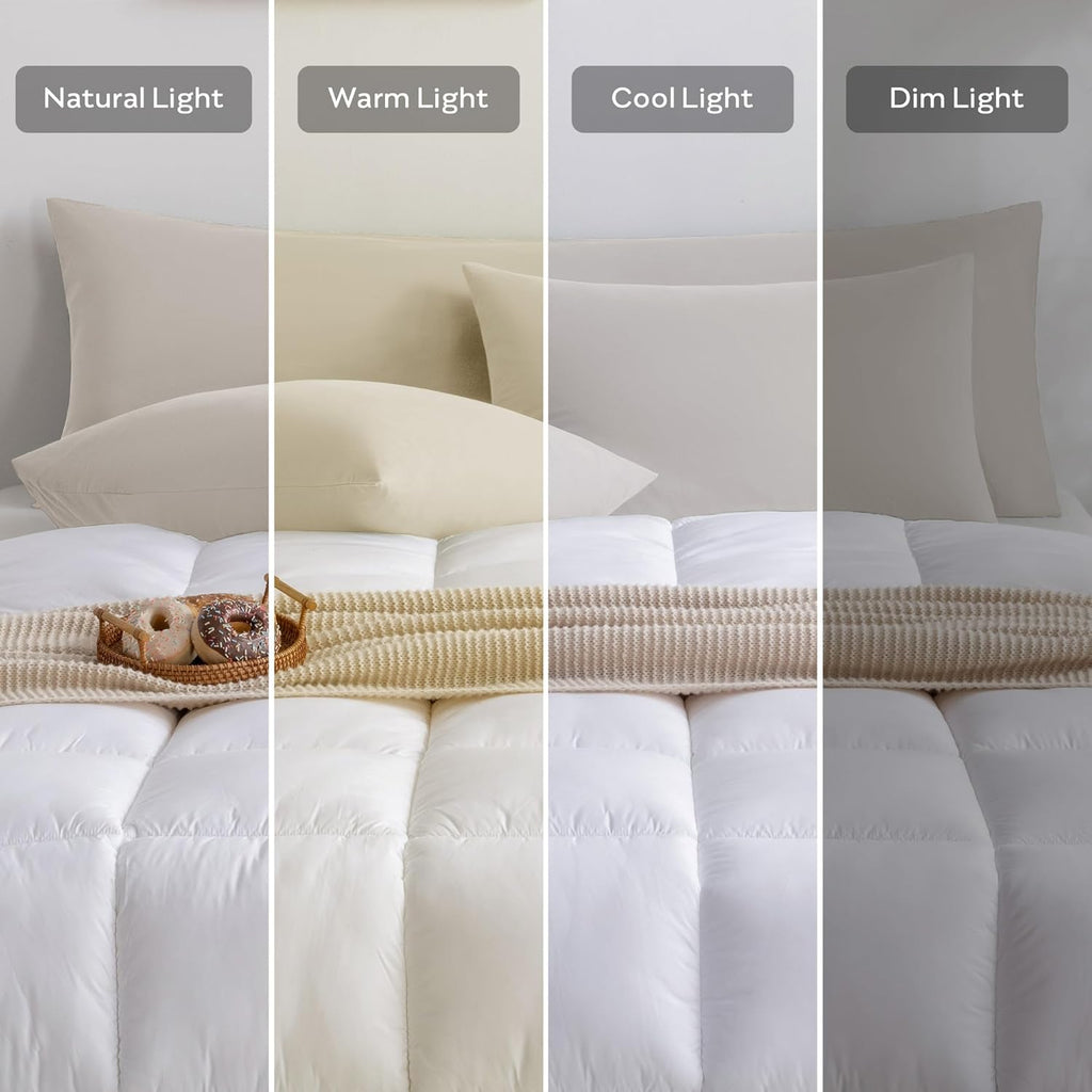 JELLYMONI Pillowcases King Set of 2 Cotton Envelope Pillow Covers Beige 20×36in Bed Pillow Case 100% Washed Cotton Soft Breathable (Pillows are not Included)